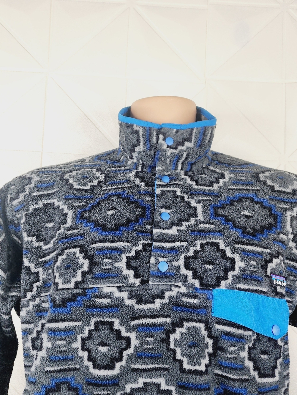 Patagonia Aztec Southwestern Geometric Synchilla Snap T Fleece Pullover Men’s M - Picture 2 of 6